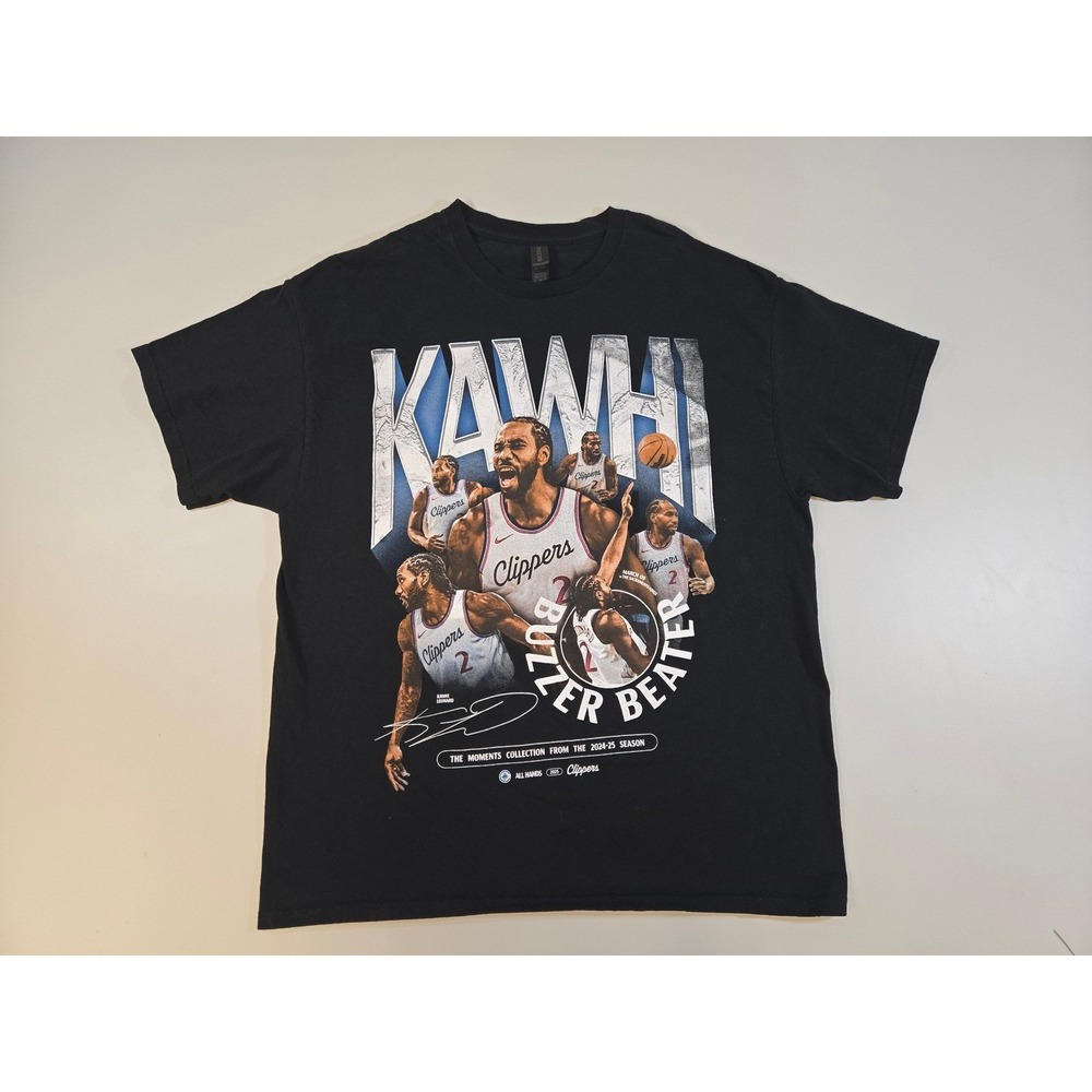Kawhi Leonard LA Clippers Buzzer Beater Graphic T-Shirt Mens XL Black NBA Gildan